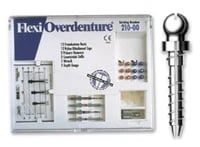 Flexi-Overdenture 4 Post Stainless Steel Introductory Kit, Sizes 1 & 2, Red/Blue, 211-00