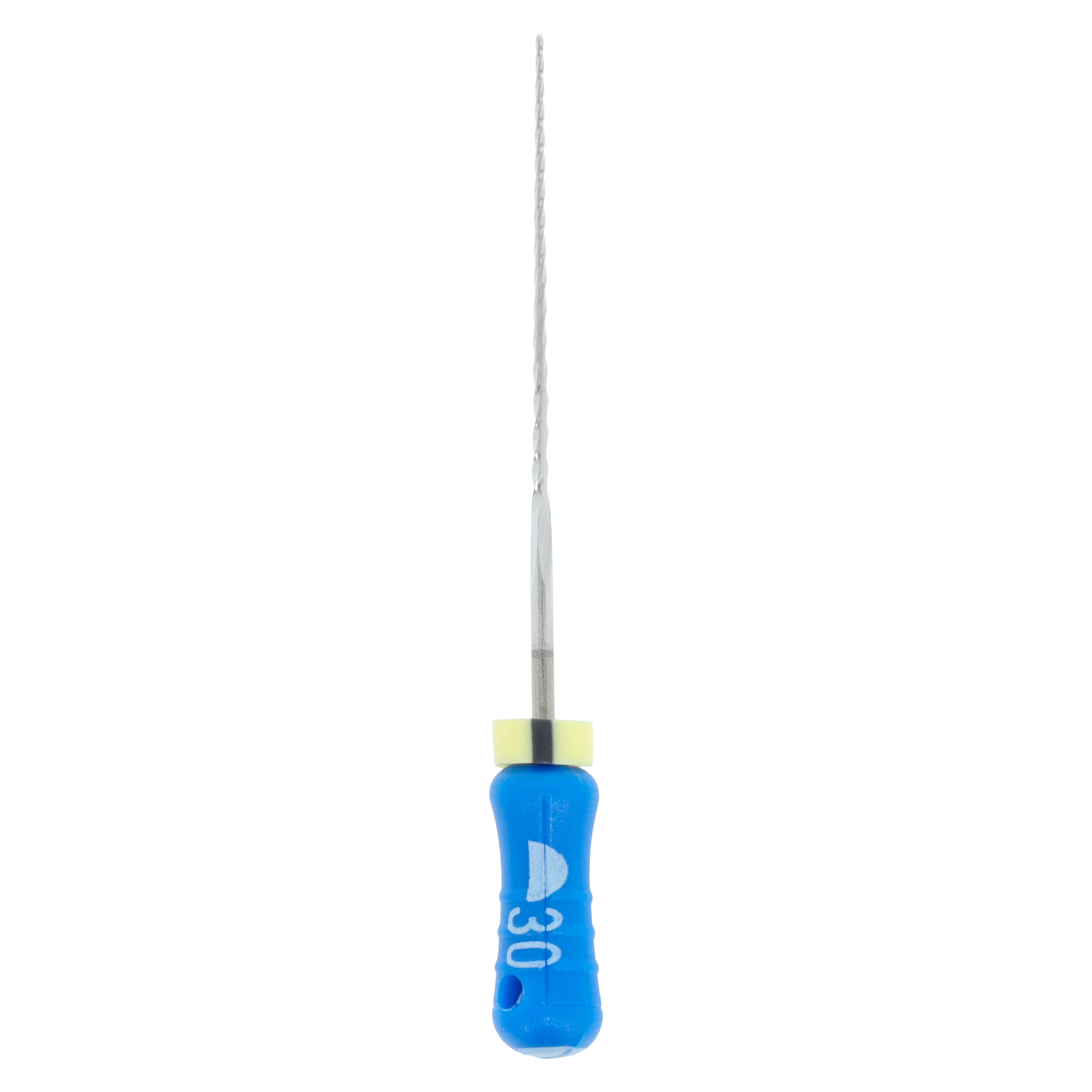 SafeSiders Endodontic Reamers, Stainless Steel, 25mm, .02 Taper, Size #30, Blue, 6/Pkg, 5025-30