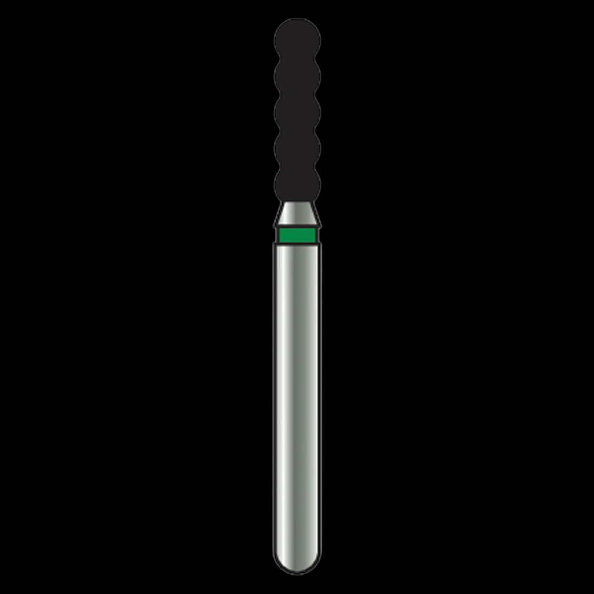 Alpen x1 Single-Use Diamond Bur, FG, Gross Reduction Cylinder, #6051, 1.7 mm, Coarse, Green, 25/Pk, X6051C017