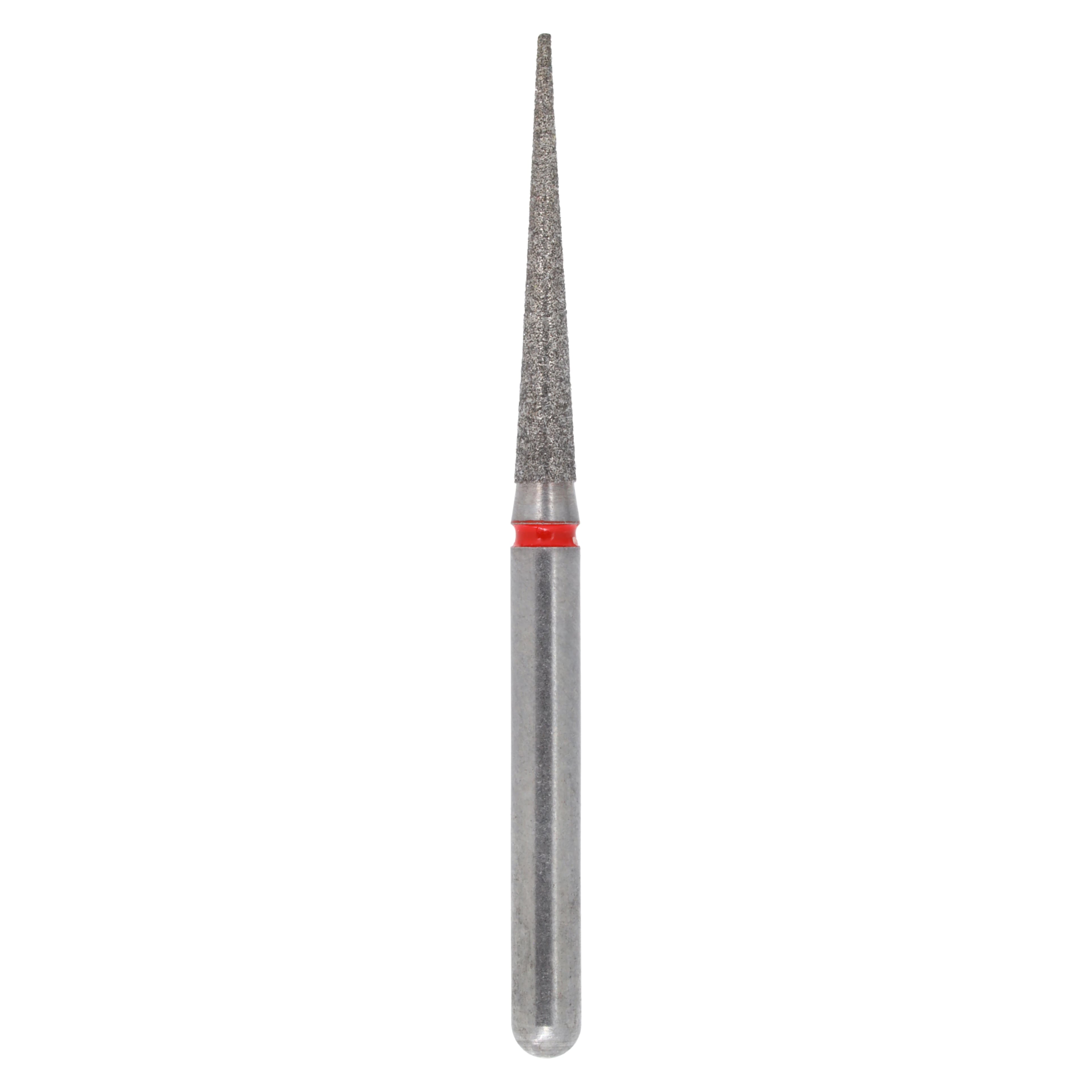 Alpen X1 Single-Use Diamond Bur, FG, #859-014F, Pointed Cone, Fine, Red, 1.4 mm, 25/Pk, X859F014