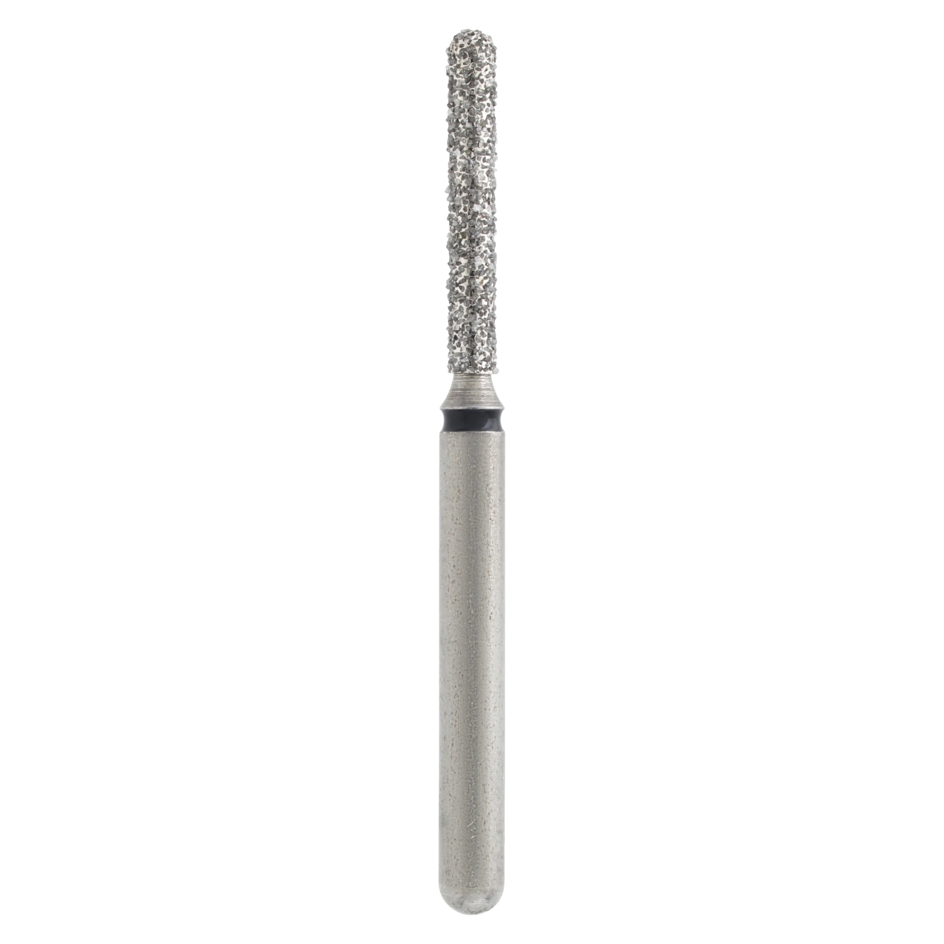 Alpen x1 Single Use Diamond Bur, FG, Round End Cylinder #881-012, Super Coarse, Black, 1.2 mm Diameter, 8.0 mm Length, 25/Pkg