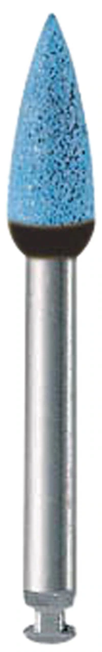 Alpen Ceramic Plus Polisher, Flame, Medium Grit, HP Shank, 5/Pkg, 230315HP