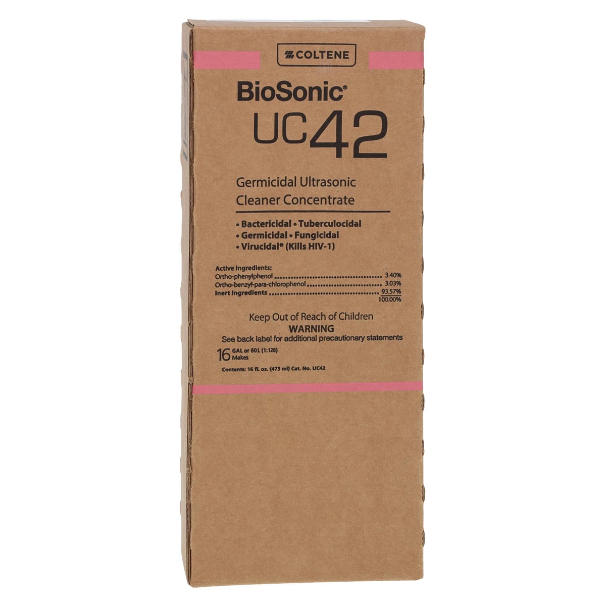 BioSonic UC42 Germicidal Ultrasonic Cleaning Solution Concentrate, 16 oz MeterDose Bottle, Makes 16 Gallons, UC42