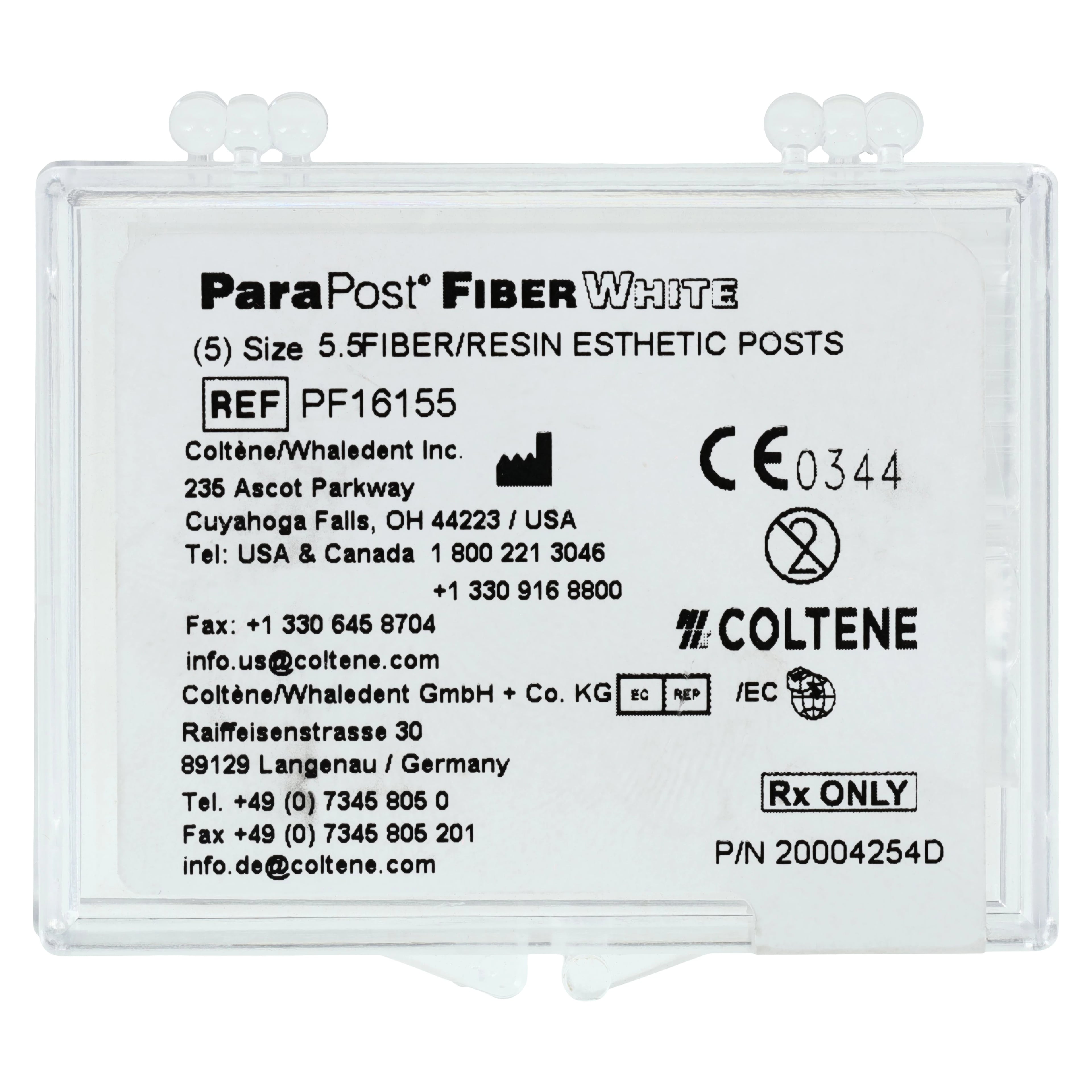ParaPost Fiber White Esthetic Post Refill, Size 5.5, Purple, 1.40 mm, 5/Pkg, PF16155