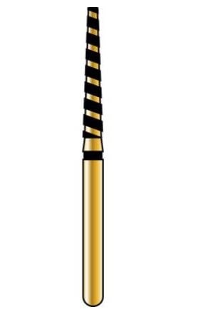 Alpen Diamond TurboCut FG 848-016 Supercoarse Grit Flat End Taper Bur, 5/Pk