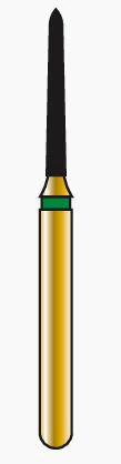 Alpen Multilayer Diamond Bur FG 878K-010C, Coarse Grit, Curettage, 5/Pk