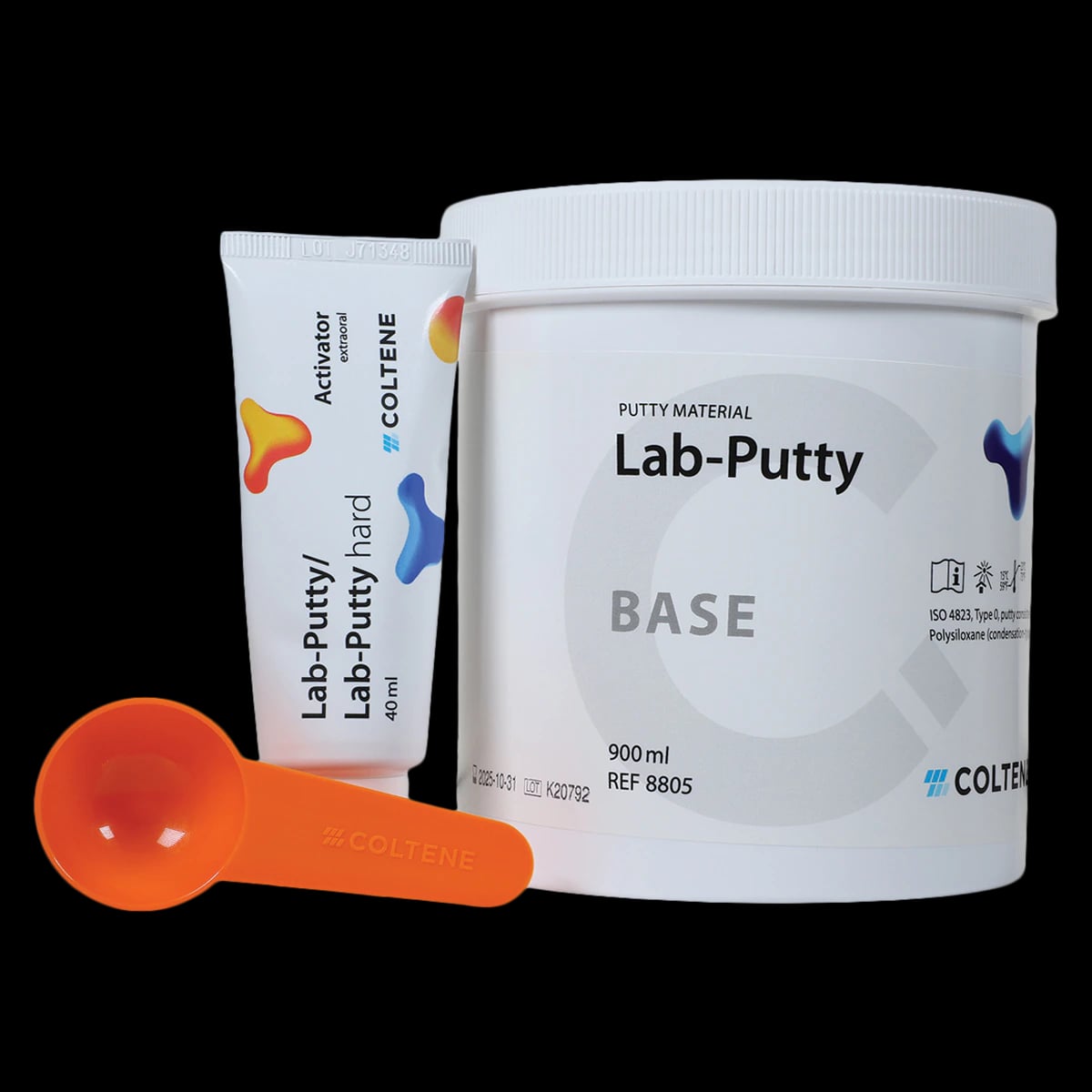 Coltene Lab Putty Standard Pack, Polysiloxane Laboratory Modelling Silicone, 900 mL Base with 40 mL Catalyst, Pink, 8805