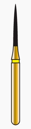 Alpen ET9 Esthetic Finishing Diamond Bur, FG, Needle 135, 1.4mm Head, 9.0mm Length, Extra Fine Yellow, 5/Pk, ET9-314-014-9.00-EF