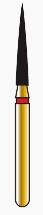 Alpen Multi-Use Diamond Bur, FG #888-012, Flame, 1.2mm, Fine Grit, Red, 5/Pk, R888F012FG