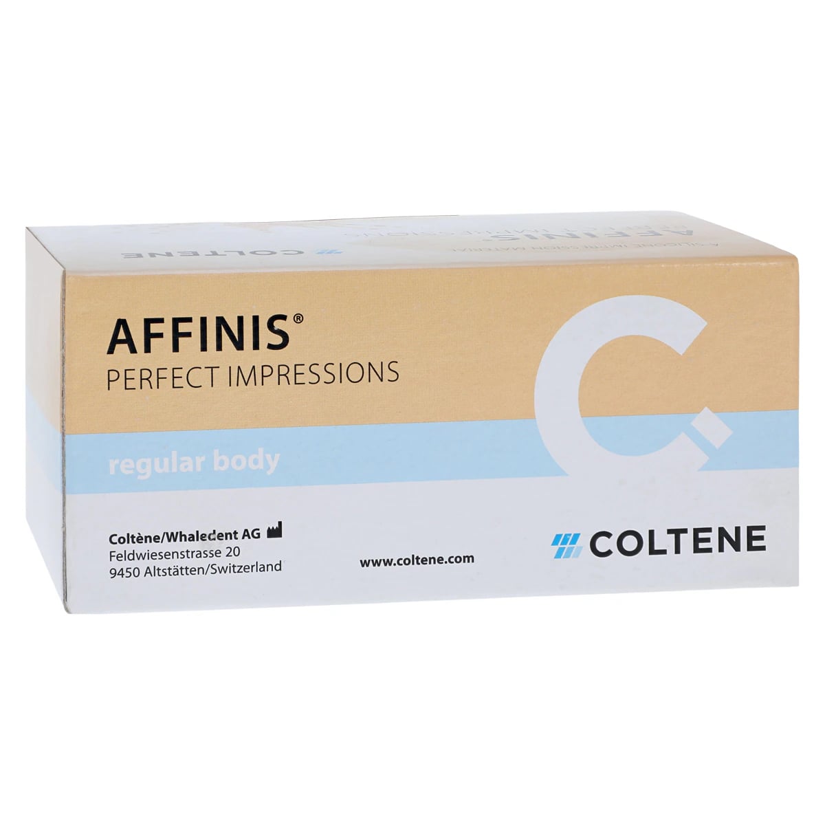Affinis VPS Impression Material, Regular Body, Regular Set, 2 x 50 ml Cartridges with 12 Mixing Tips, C6511