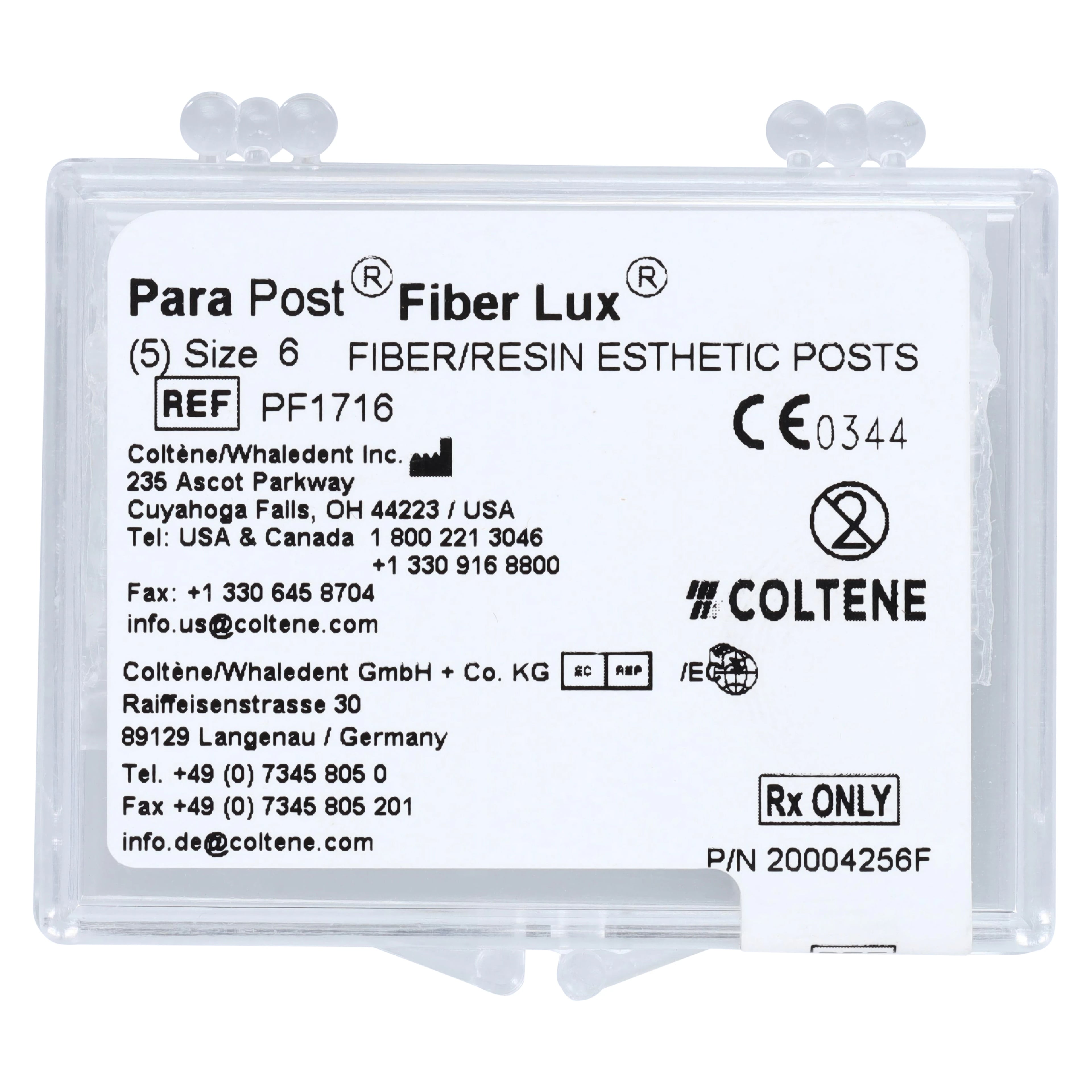 ParaPost Fiber Lux Translucent Fiber Post Refill, Size 6 (1.50 mm), Black, 5/Pack, PF1716