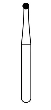 Alpen SteriX Sterile Carbide Burs, RA (Right Angle), Round #4, 1.4 mm Diameter, 10/Pk, RS200004