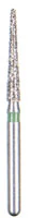 BluWhite Diamond™ Bur FG #727C, Coarse, Green Ring, Cone Taper Round End, 1.6 mm Diameter, 10.3 mm Length, 5/Pkg