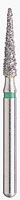 BluWhite Diamond™ Bur FG 431C, Coarse, Flat End Taper, Green Ring, 1.6 mm Diameter, 7.8 mm Length, 5/Pkg