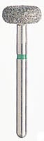 Kerr BluWhite Diamond Bur, FG, Wheel, Coarse, Green Ring, #845C, 6.0 mm Diameter, 2.0 mm Length, 5/Pkg