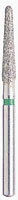 Kerr BluWhite Diamond Bur, FG, Coarse, Round End Taper, Cone, Green Ring, #777C, 1.8 mm Diameter, 9.0 mm Length, 5/Pkg