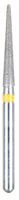 BluWhite Diamond™ Bur, FG, Fine, Needle, Yellow Ring, Composite Finishing, #4236, 1.6 mm Diameter, 10.2 mm Head Length, 5/Pkg
