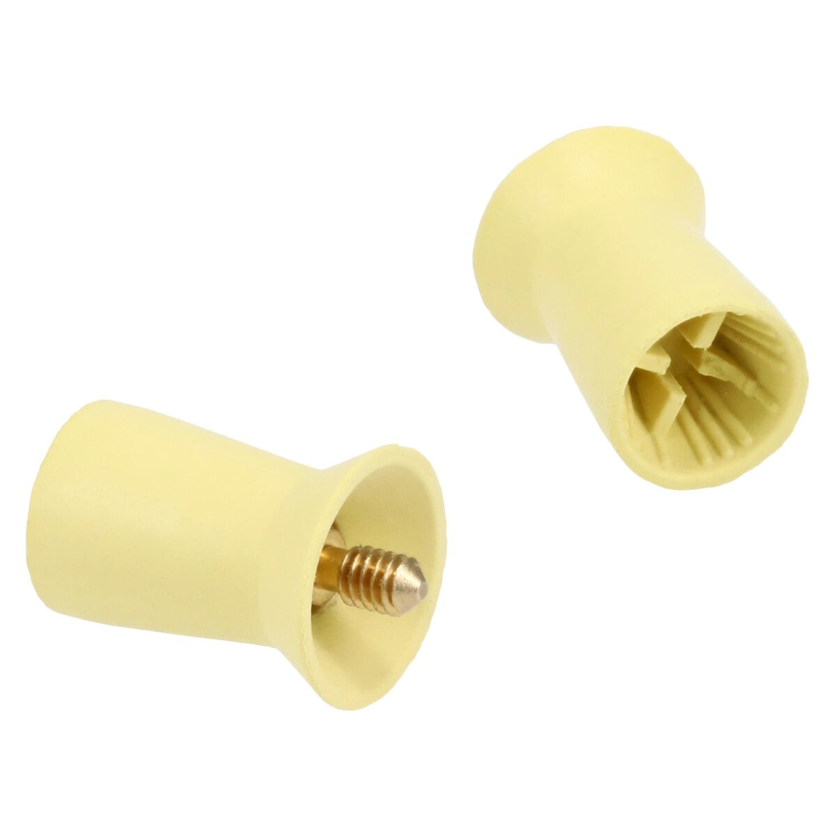 Densco Prophy Cup, Screw Shank, Firm Yellow, Ribbed/Webbed, 144/Box, 085133-144