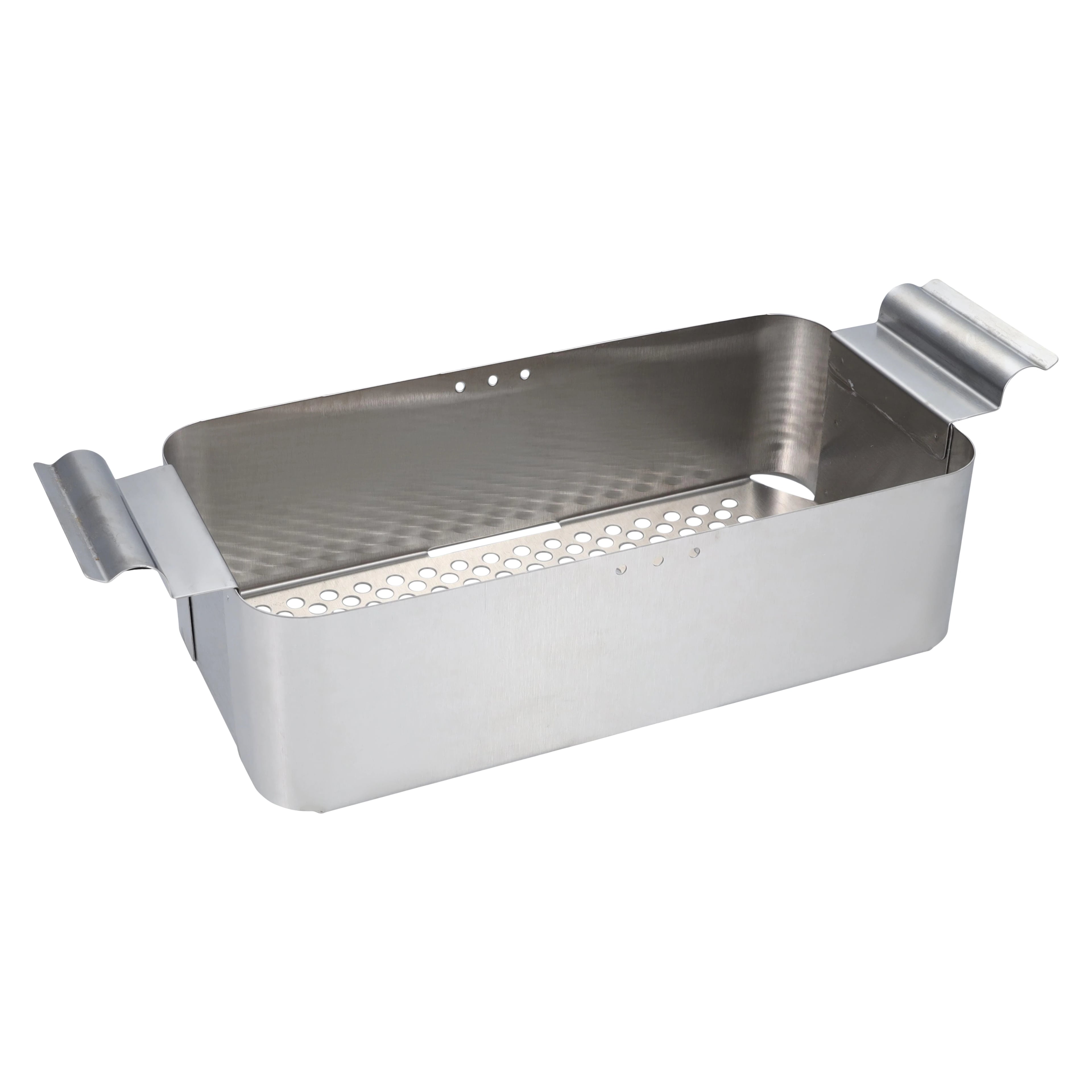 L&R SweepZone 200 Stainless Steel Solid Side Draining Basket, Full Size, 18666