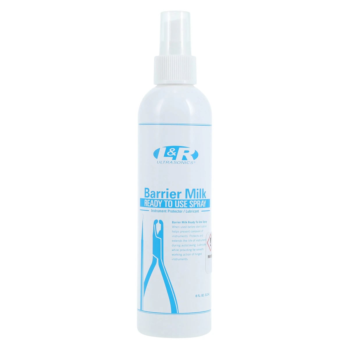 L&R Barrier Milk Ready-to-Use Instrument Spray, 8 oz Bottle, 00139