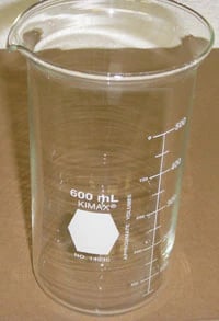 L&R Ultrasonic Cleaner Glass Beaker, 600 ml, Model 40006