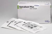OptraDam Plus Preframed Rubber Dam, Latex, Small, Blue, 50/Box, 627400AN