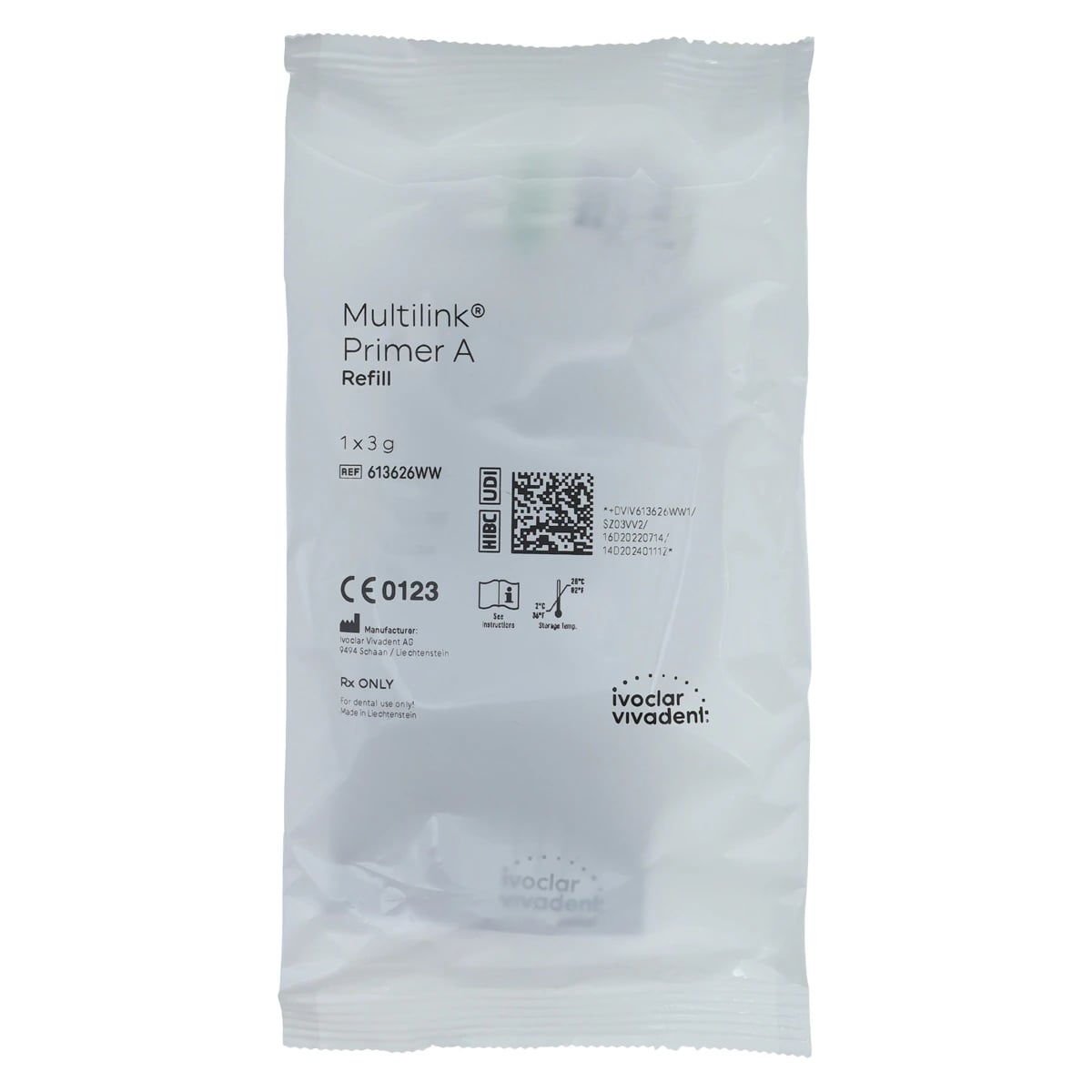 Ivoclar Vivadent Multilink Primer A Refill, 3 g Bottle, 613626WW