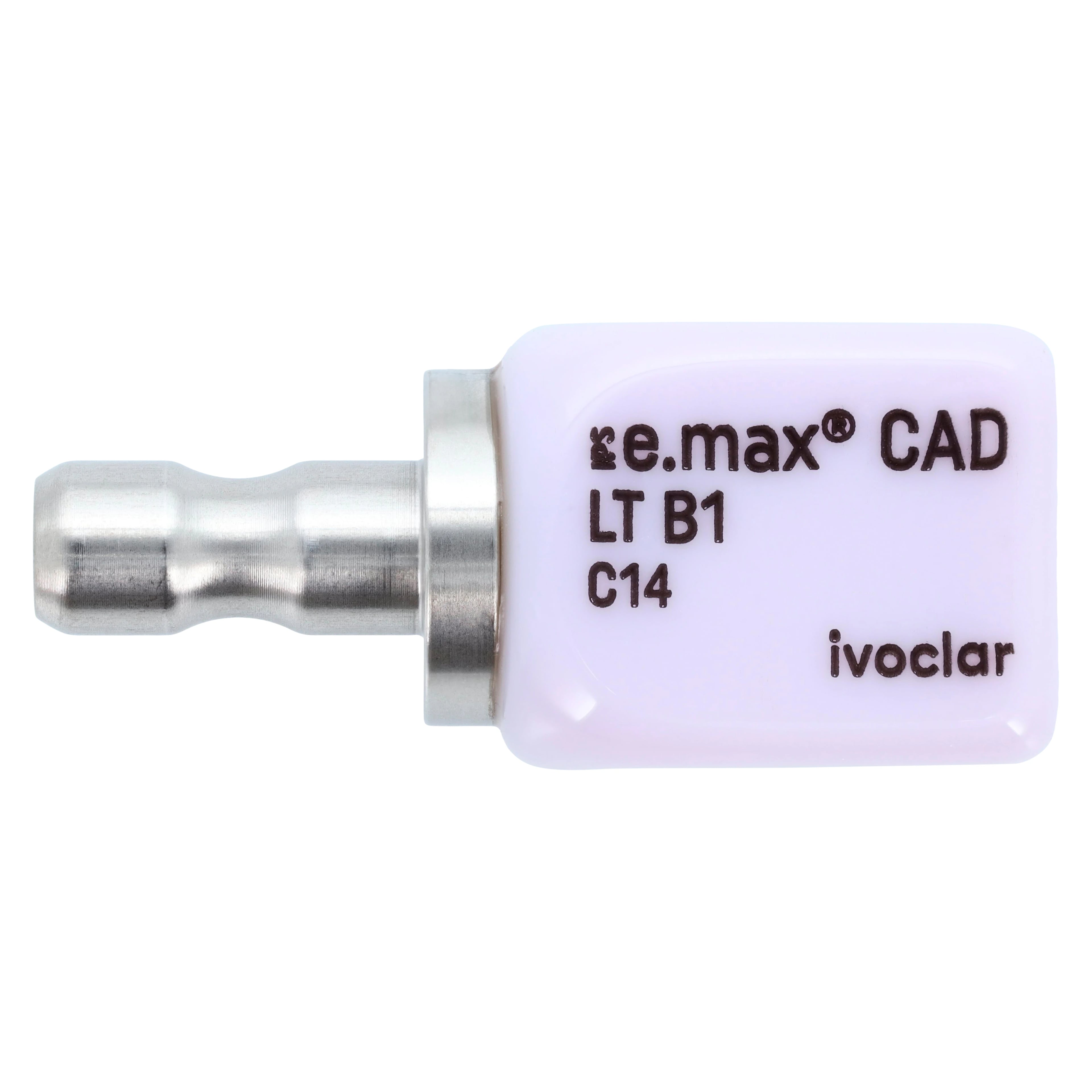 IPS e.max CAD LT (Low Translucency) Milling Blocks, Size C14, Shade B1, for CEREC/inLab, 5/Box