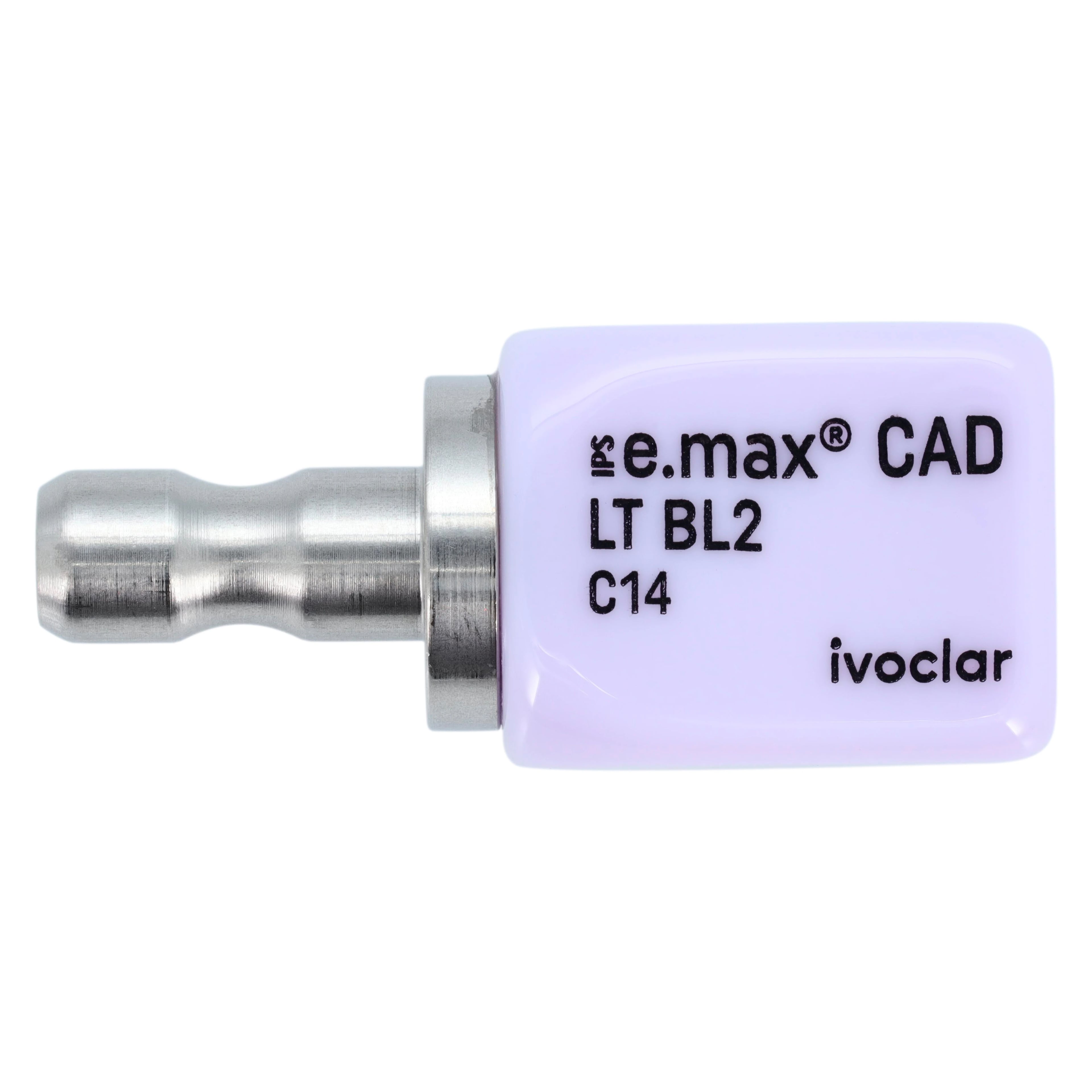 IPS e.max CAD LT CEREC/inLab Milling Block, Shade BL2, Size C14, 5/Pk