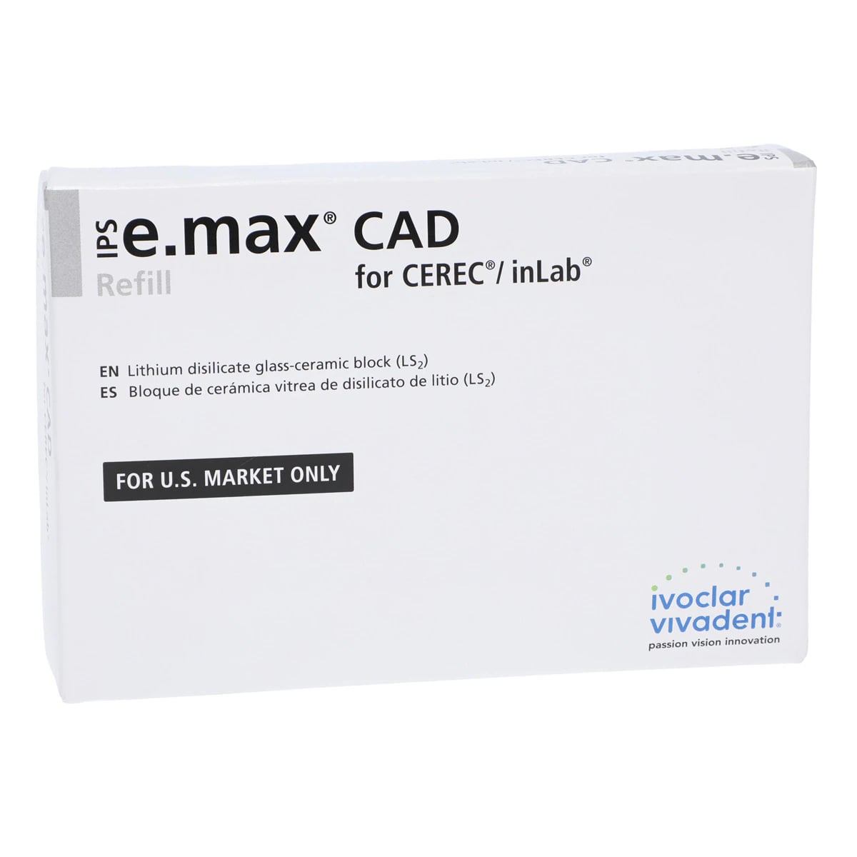 IPS e.max CAD HT CEREC/inLab Milling Blocks, Shade A2, Size C14, 5/Box