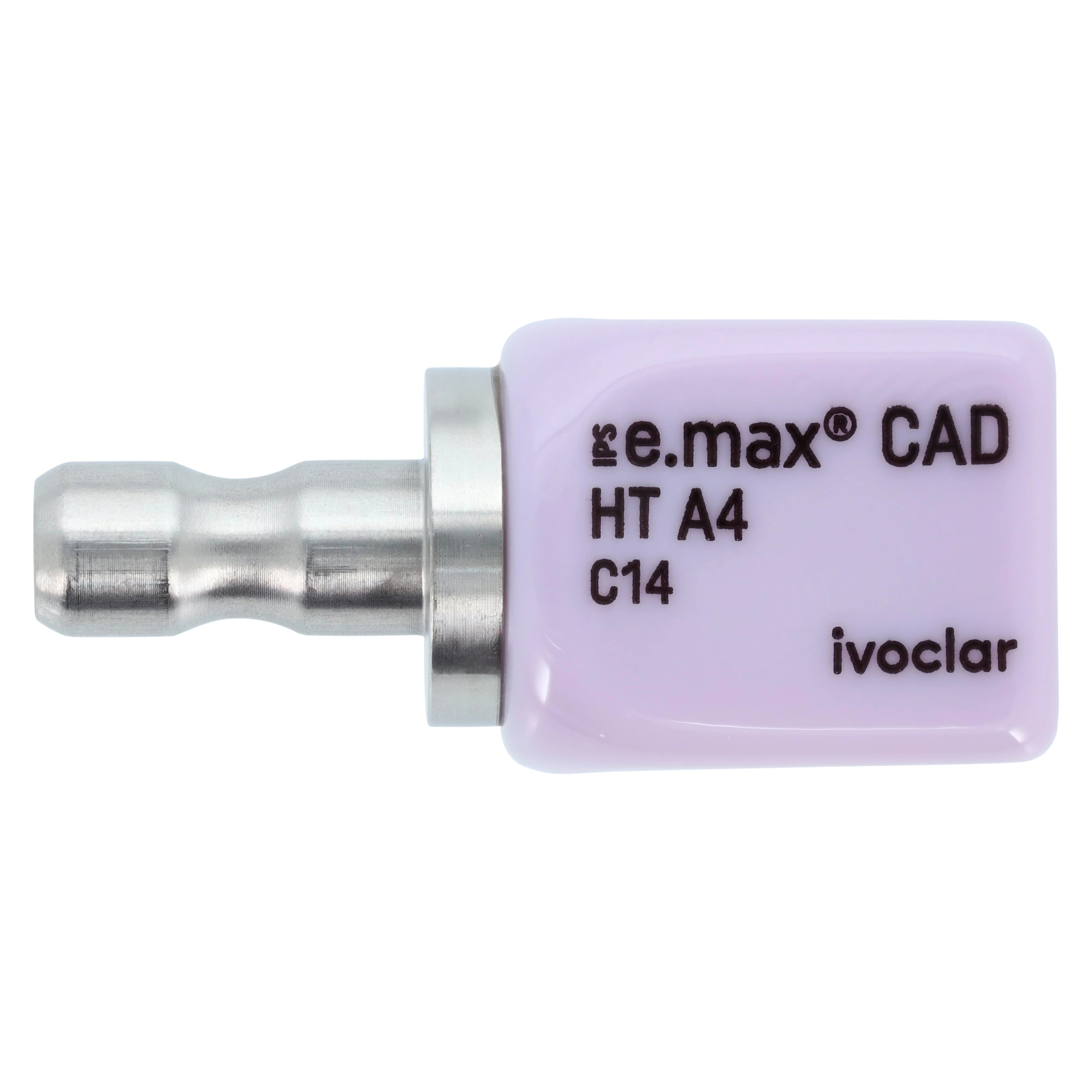 IPS e.max CAD HT CEREC/inLab Milling Block, Shade A4, Size C14, 5/Pkg