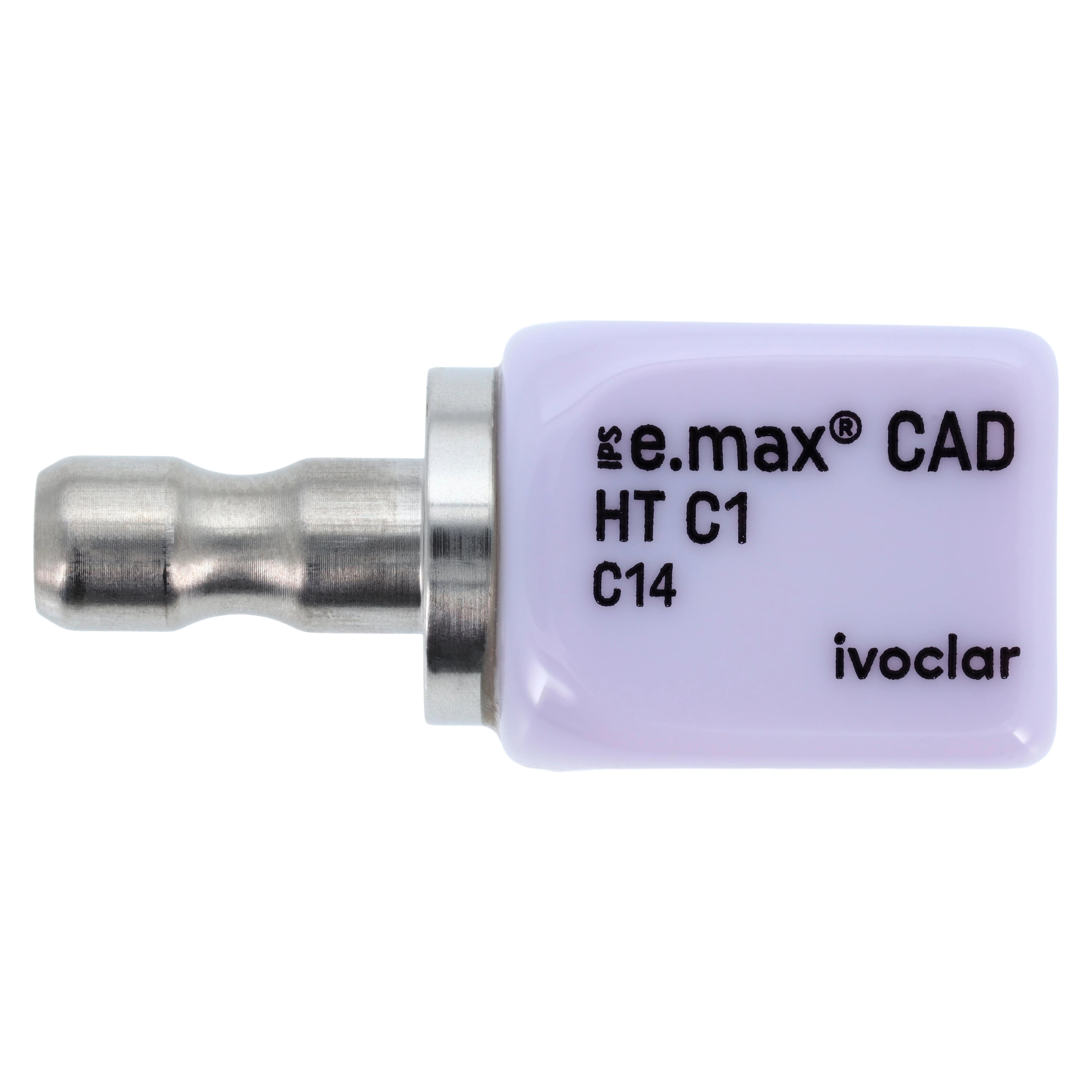 IPS e.max CAD HT CEREC/inLab Milling Block, Size C14, Shade C1, High Translucency, 5/Pkg