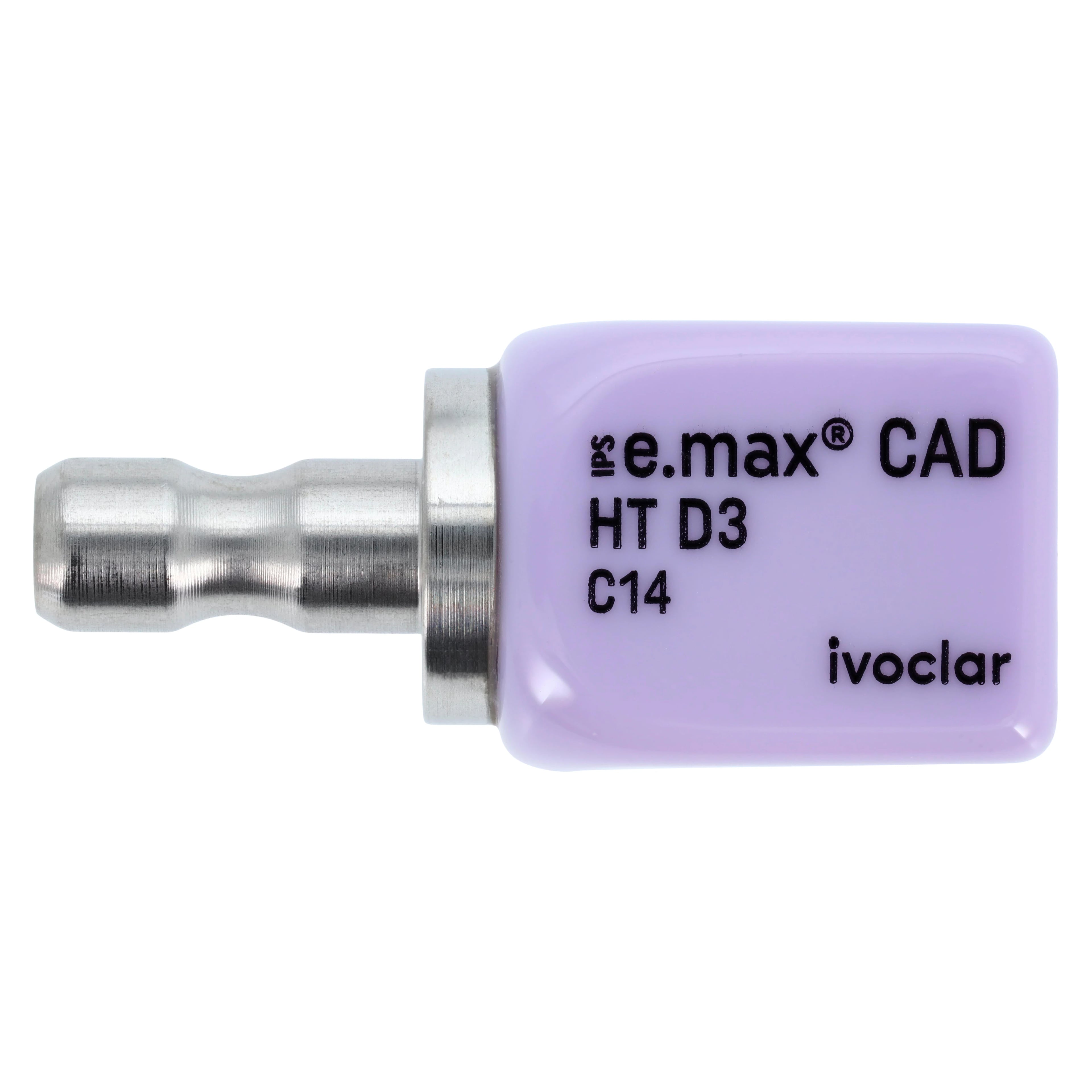 IPS e.max CAD CEREC/inLab HT Block, High Translucency, Shade D3, Size C14, 5/Pkg