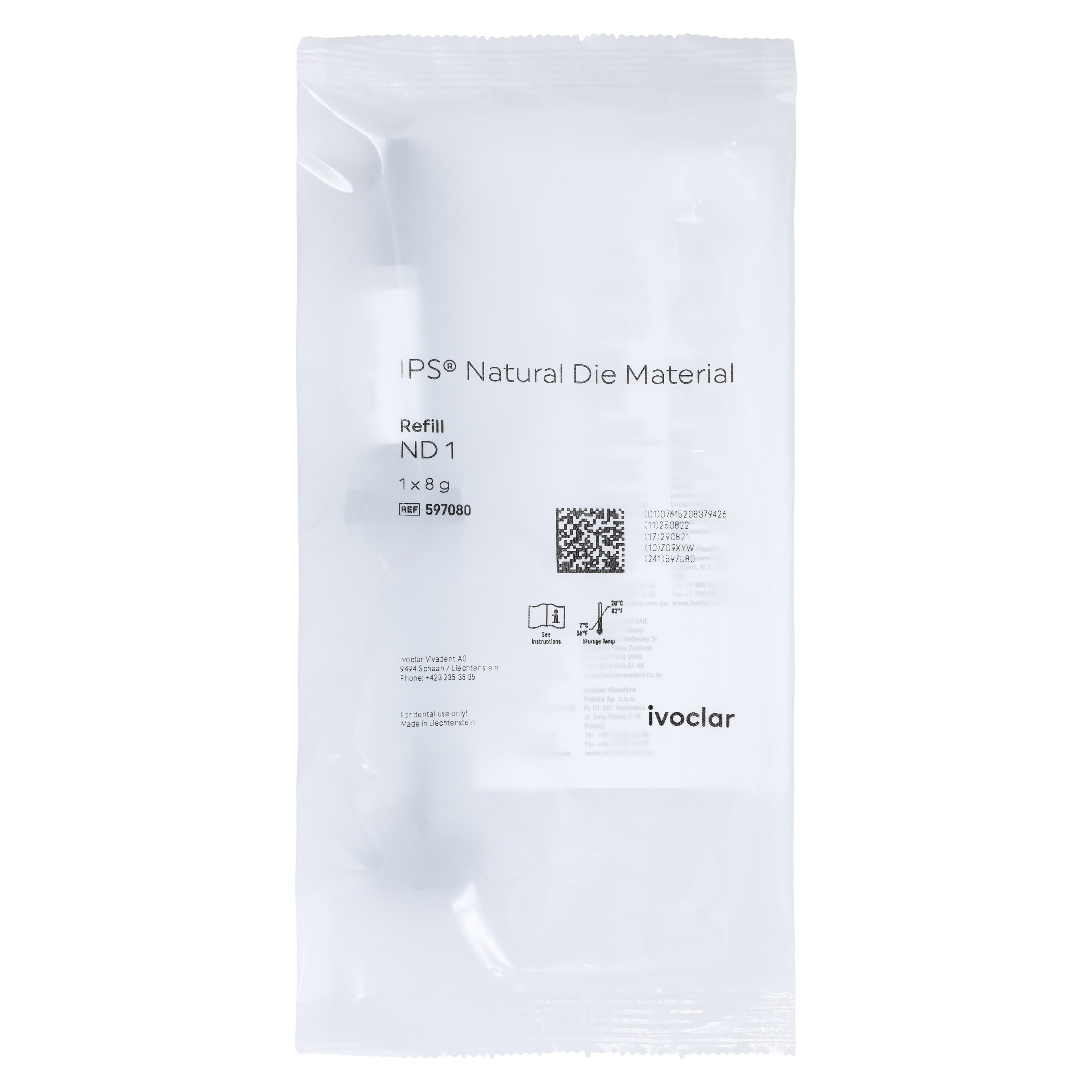 IPS Natural Die Material ND1 Refill, 8 g Syringe, Shade ND1