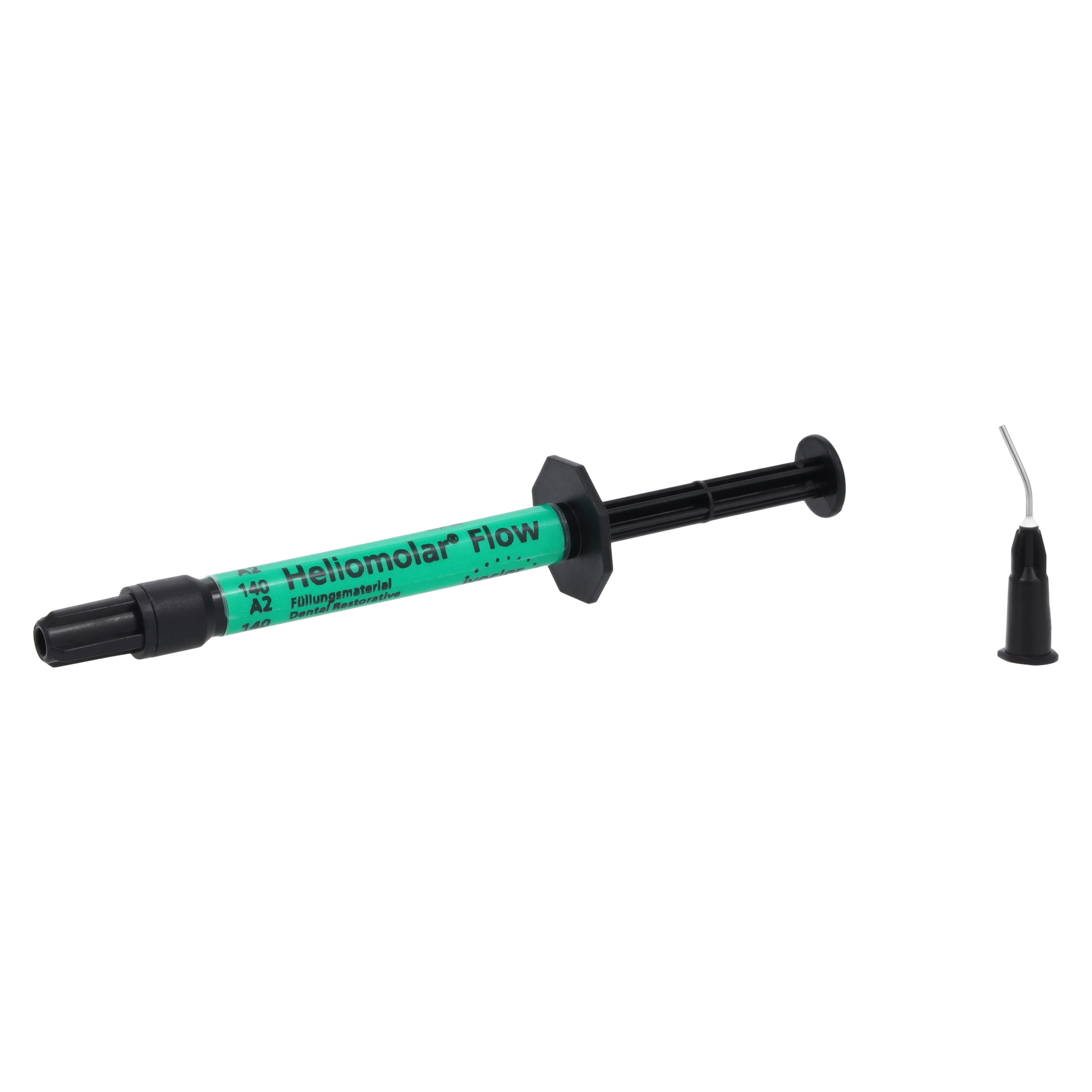 Heliomolar Flow Light-Curing Flowable Microfilled Composite, Shade A2/140, 1.6 g Luer-Lock Syringe Refill, 557031AN