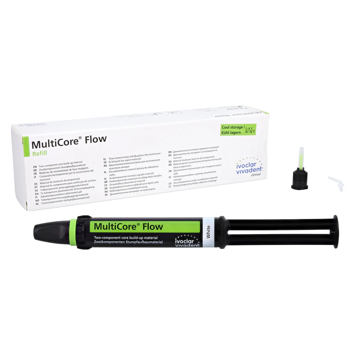 MultiCore Flow Two Component Core Buildup Material, Syringe Refill, White, 10 g, 604168AN