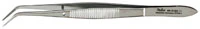 Miltex College Cotton and Dressing Pliers, 312A Perry, Angled, Serrated Tips, 66-312A