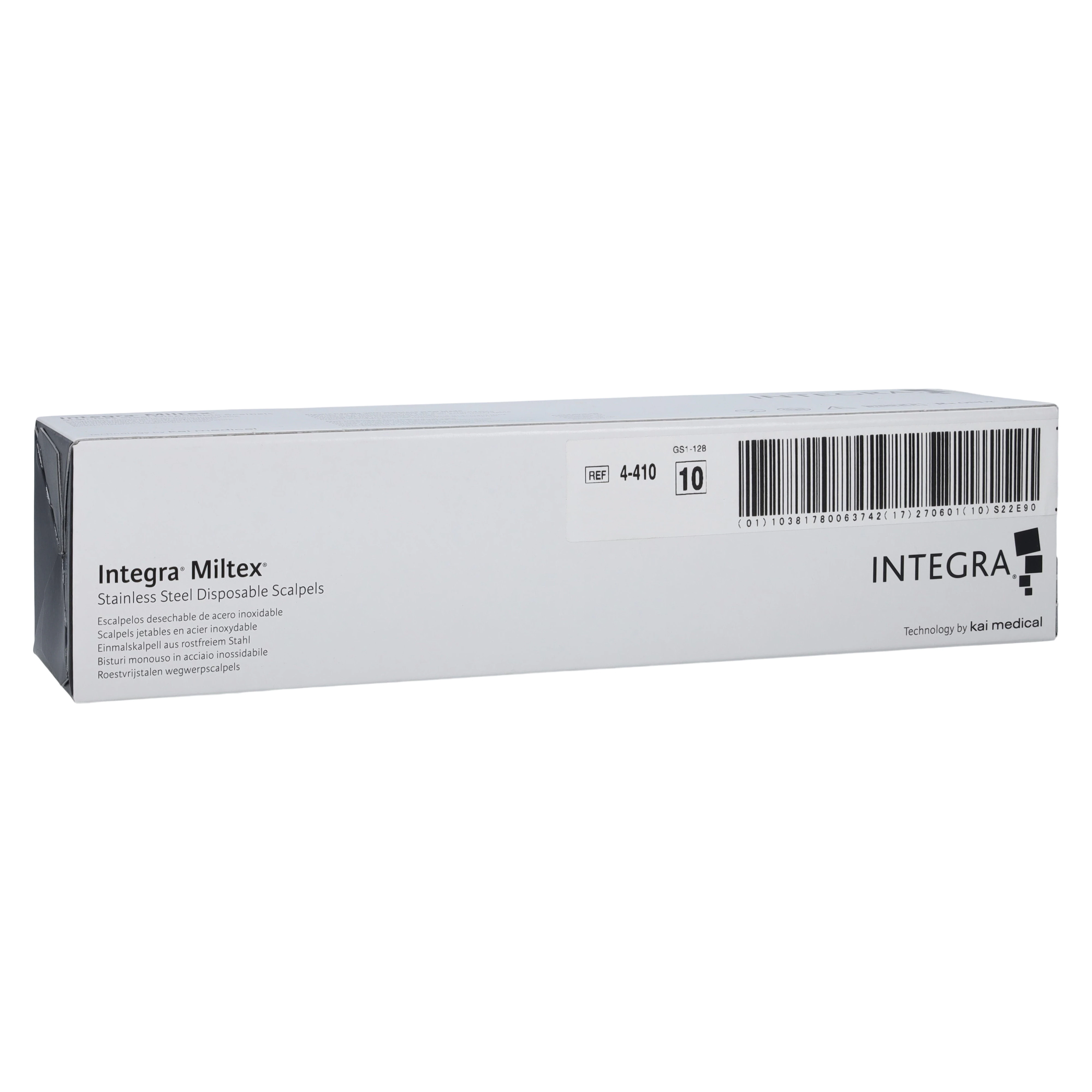 Miltex Sterile Disposable Scalpel #10, Stainless Steel, Box of 10, 4-410