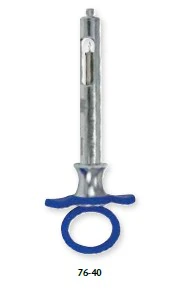 Miltex GripRite Petite Aspirating Syringe, CW Type, Blue Silicone Grips, 76-40