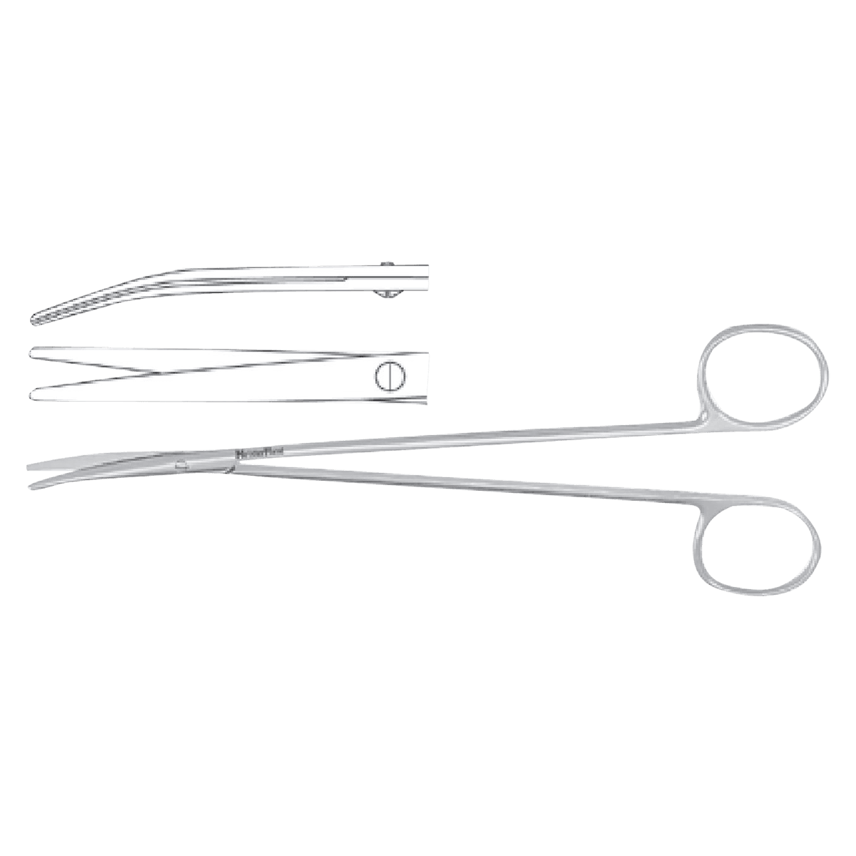 Miltex Meister-Hand Metzenbaum Scissors, Curved, 7" Stainless Steel