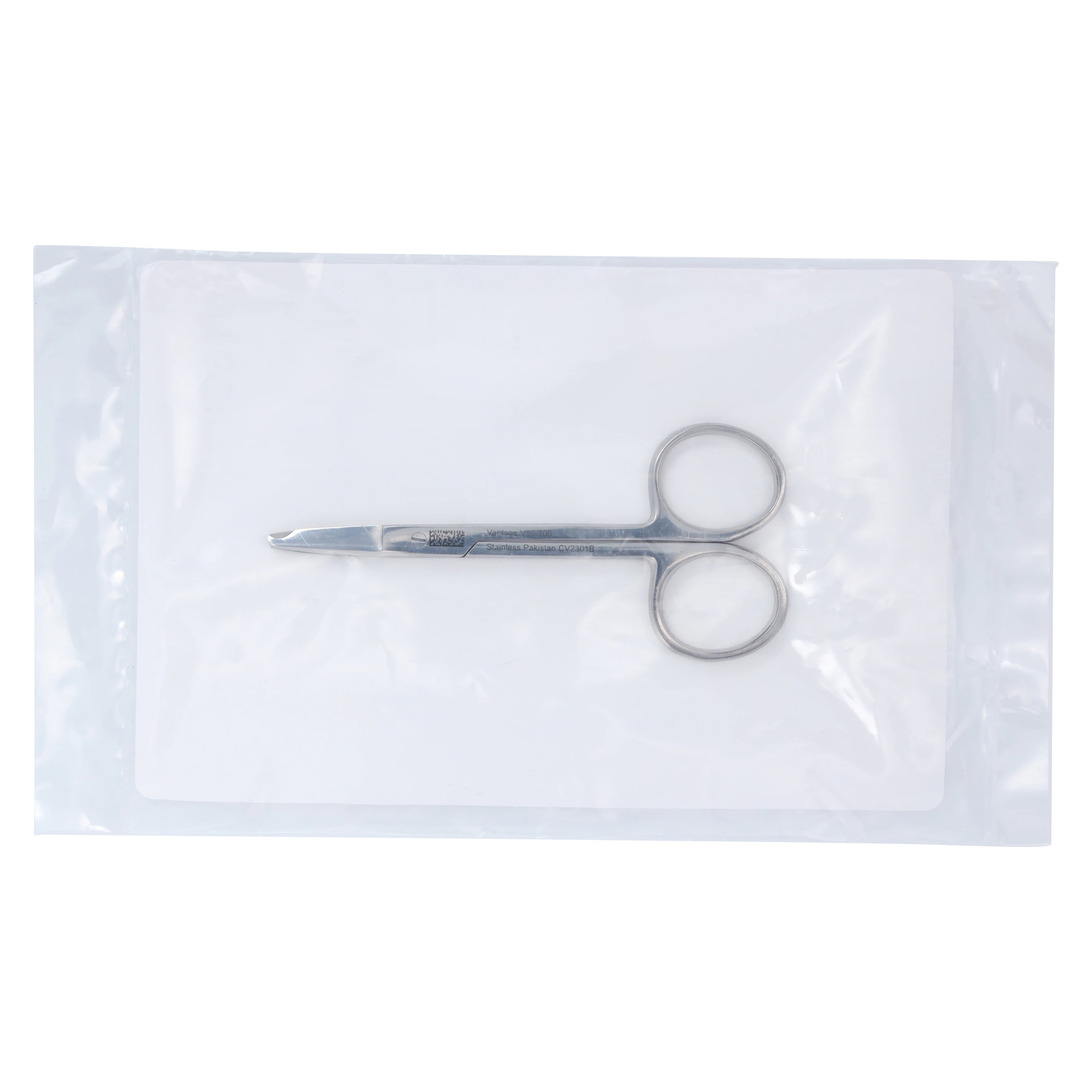 Miltex Vantage Spencer Stitch Scissors, Straight, Blunt Tip, Suture Hook, Stainless Steel, 3-1/2"