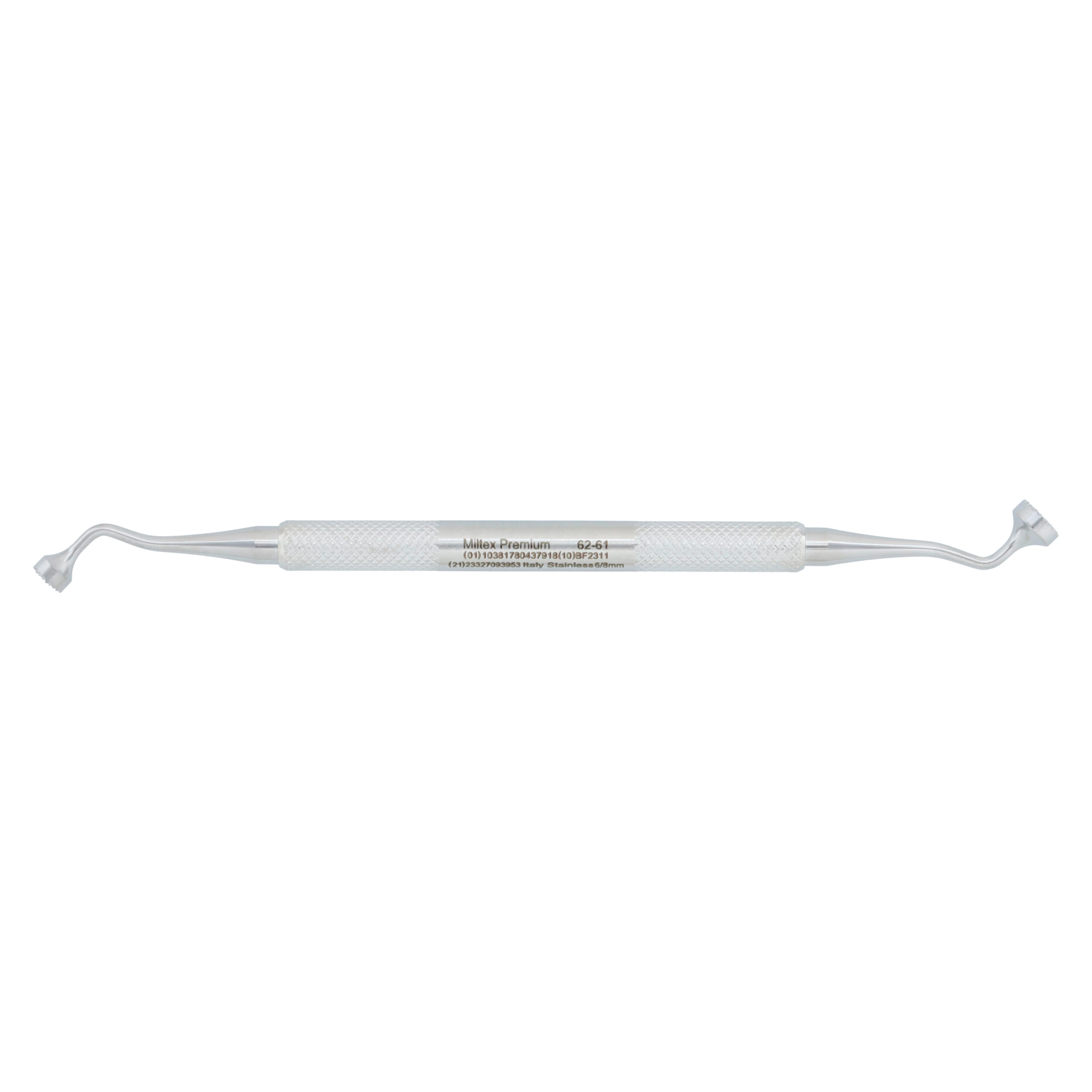 Miltex Bone Compactor, Serrated Tip, Bent Angle, Double End, 6/8 mm, 62-61