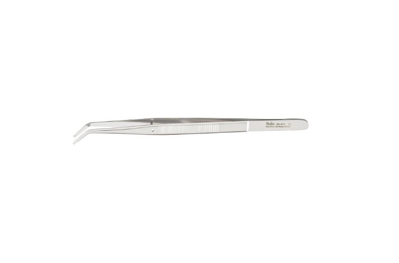 Miltex-Integra 317 College Cotton and Dressing Pliers, Smooth Tips, Angled, Non-Locking, Stainless Steel, 1 Each (66-317S)