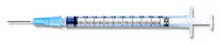 BD Tuberculin Syringe with Detachable Needle, Slip Tip, 1 mL, 25G x 5/8", Blue, 100/Box, 309626