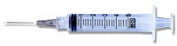 BD Luer-Lok Disposable Hypodermic Syringe with Needle, 5cc (5mL), 21G x 1-1/2", Green, Regular Bevel, Sterile, 100/Box, 309633