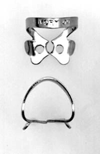 Ivory Stainless Steel Rubber Dam Clamp, Winged Bicuspid, #00, 50057302