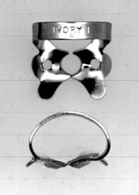 Ivory Stainless Steel Rubber Dam Clamp, #1, Winged, Regular Bicuspid, 50057306