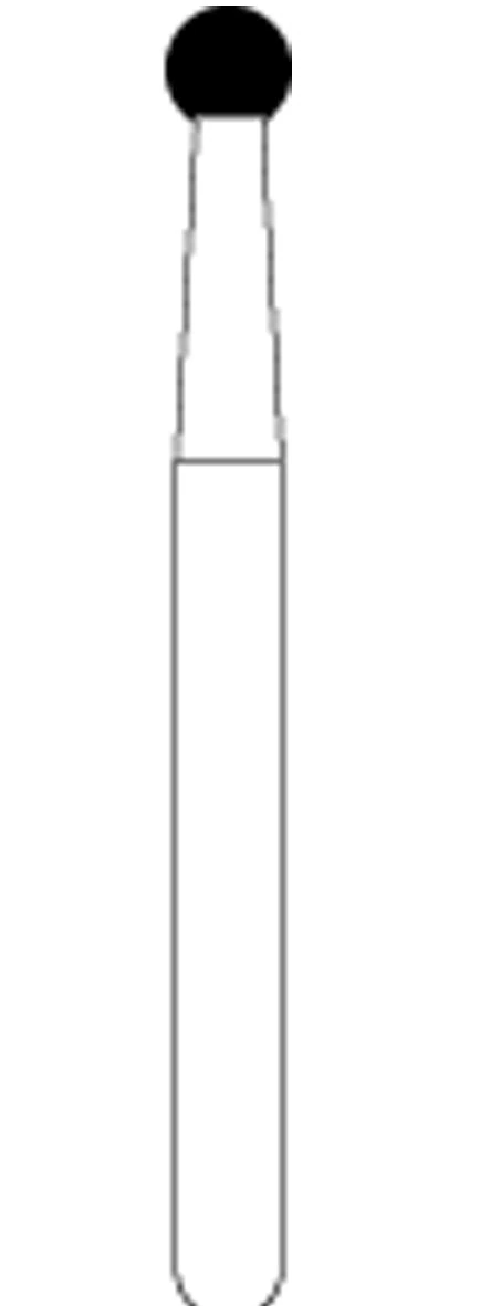 SS White Standard Operative Carbide Bur, HP, Round, #6, 1.8 mm Head, 10/Pk, 14838