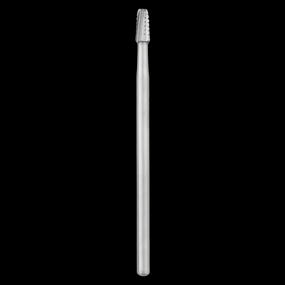 SS White #1703 Oral Surgery Carbide Bur, Cross Cut Fissure, Round End Tapered, HP Shank #3, 2.1 mm Head, 65 mm Length, Sterile, 10/Pk, 30040