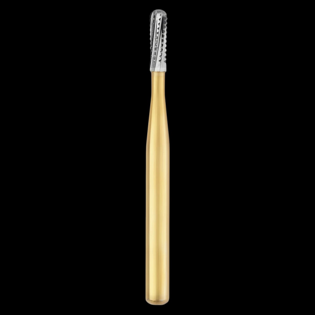 SS White Great White Gold Series #2 Sterile Carbide Bur, Straight Fissure, Friction Grip (FG), Roll of 25, GW2